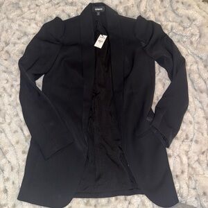 Express blazer with puff shoulders